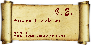 Veidner Erzsébet névjegykártya