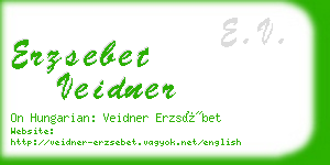 erzsebet veidner business card